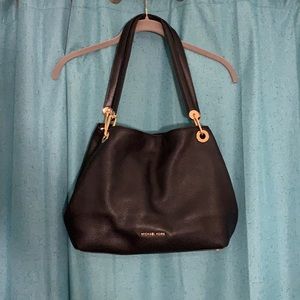Michael Kors Black Raven Large Leather Shoulder Bag